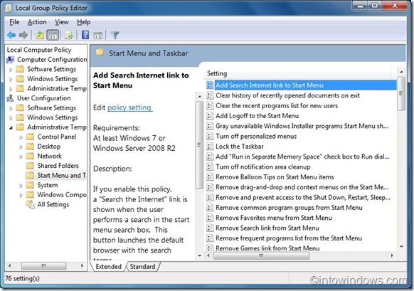 buscar en internet desde el menú de inicio en windows 7 imagen 1