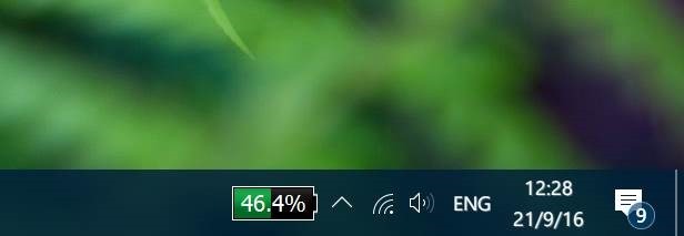 show battery percentage on taskbar in Windows 10 pic2.1