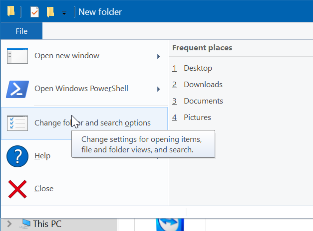 mostrar u ocultar extensiones con nombres de archivo en el explorador de archivos de Windows 10 pic3