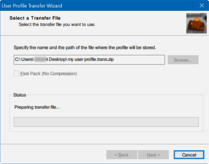 transferir perfiles de usuario en Windows 10 step5