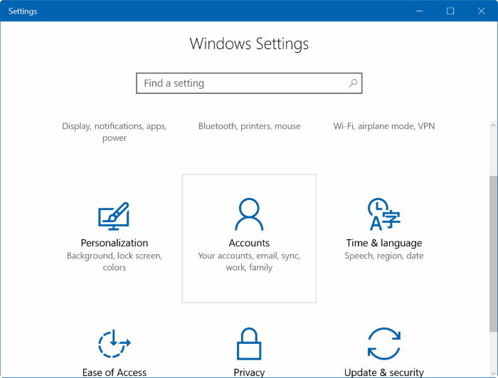 desactivar la sincronización del tema del fondo de pantalla en Windows 10 step2