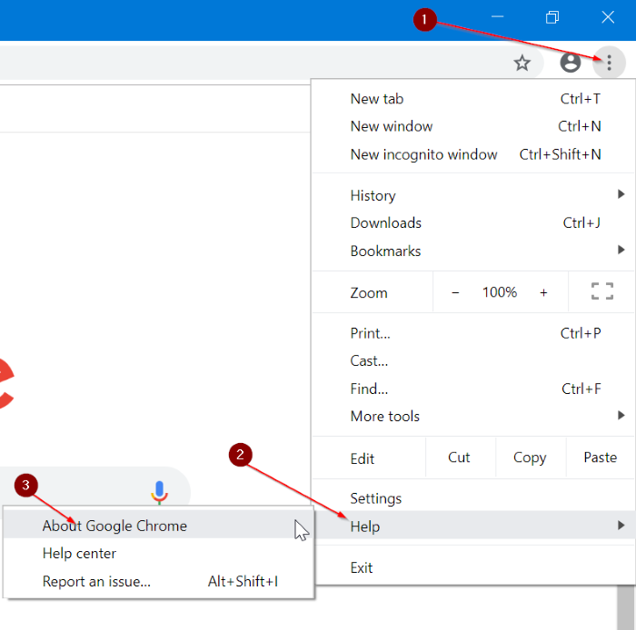 actualizar Google Chrome en Windows 10 pic1
