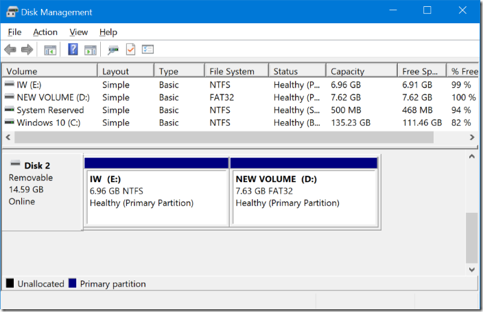 use disk management to partition USB on Windows 10 pic14 use disk management to partition USB on Windows 10 pic14