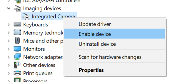 no podemos encontrar el error de la cámara en Windows 10 pic5